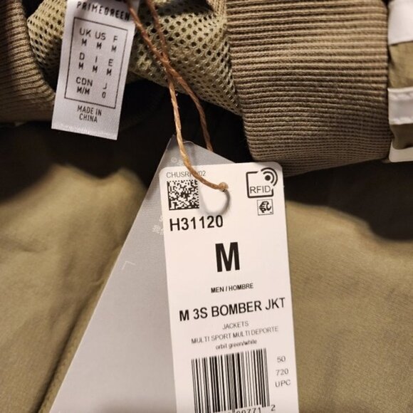 Adidas Bomber wind jacket size M men olive green - Picture 8 of 11